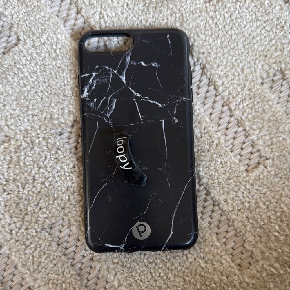 Loopy Case Black Marble Phone Case